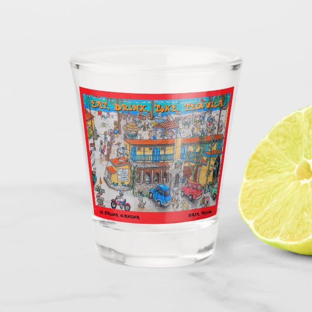 Vaso De Chupito Vidrio de La Salina (Anverso)
