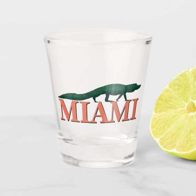 Vaso De Chupito Vidrio de Miami (Anverso)