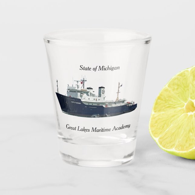 Vaso De Chupito Vidrio de Michigan (Anverso)