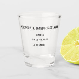 Vaso De Chupito Vidrio de novedad de beso de frambuesa de chocolat