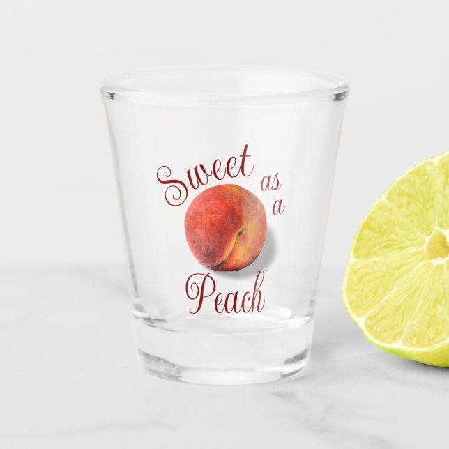 Vaso De Chupito Vidrio de Peach Shot (Anverso)