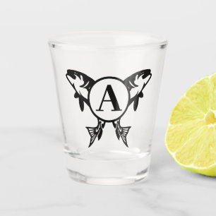 Vaso De Chupito Vidrio de pesca con disparo personalizado