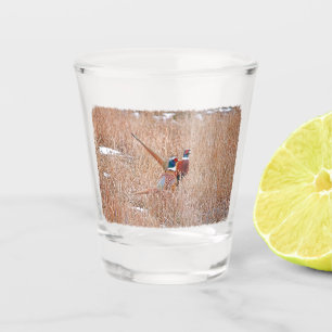 Vaso De Chupito Vidrio de Pheasant Shot de cuello anaranjado