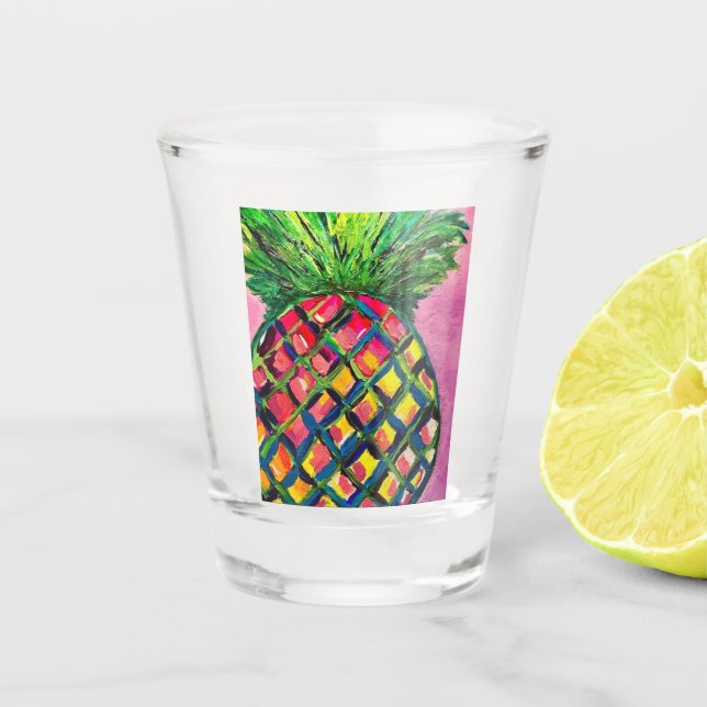 Vaso De Chupito Vidrio de piña (Anverso)