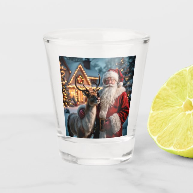 Vaso De Chupito Vidrio de Santa Claus Shot (Anverso)