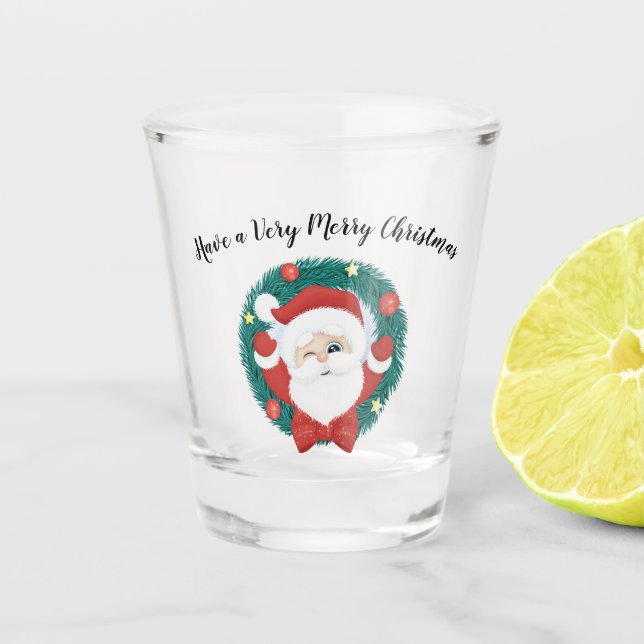 Vaso De Chupito Vidrio de Santa Claus Shot (Anverso)