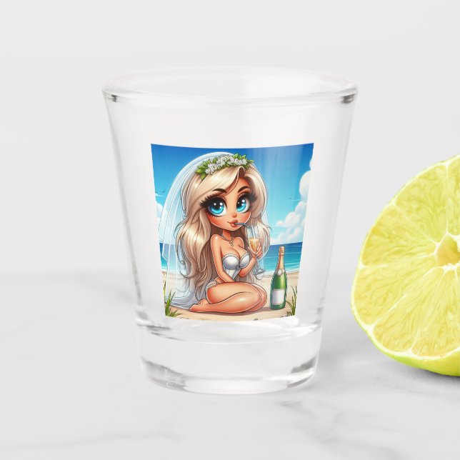 Vaso De Chupito Vidrio de Sassy Bride Shot (Anverso)