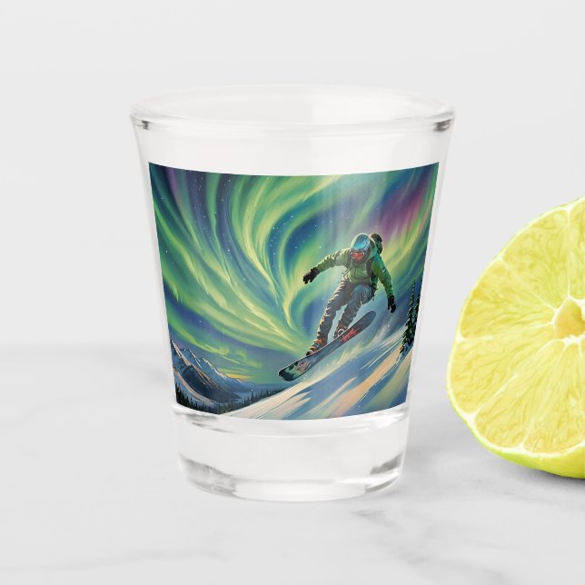 Vaso De Chupito Vidrio de Snowboard Shot (Anverso)