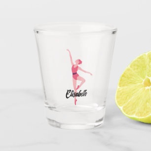 Vaso De Chupito Vidrio de tiro Ballerina personalizado - Nombre pe