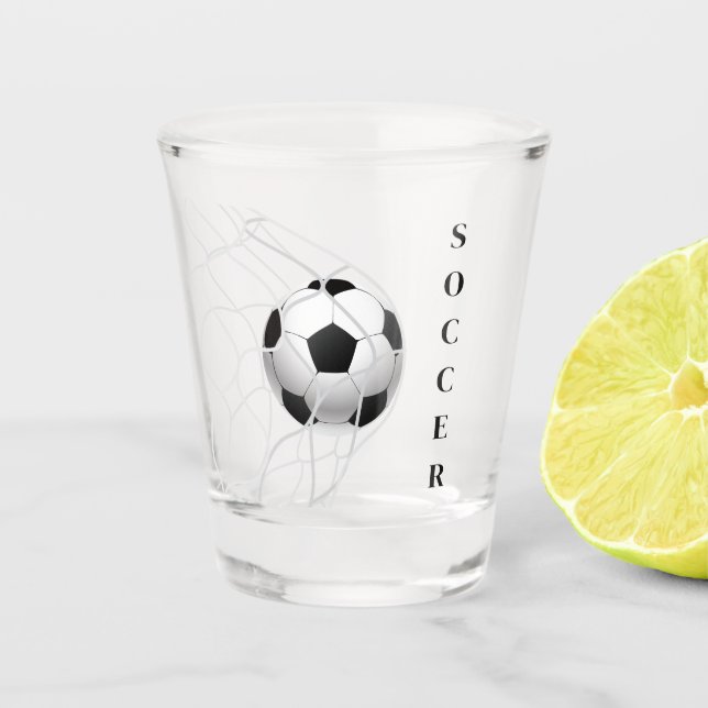 Vaso De Chupito Vidrio de tiro de fútbol (Anverso)