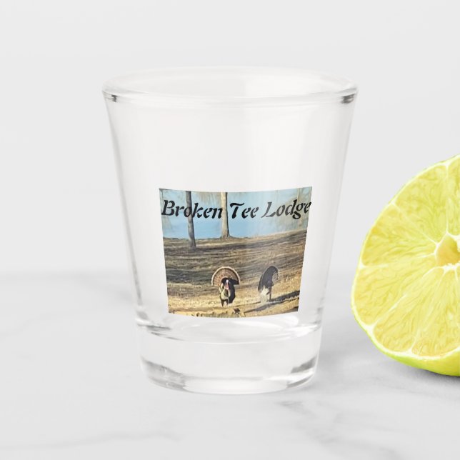 Vaso De Chupito Vidrio de tiro de Turquía salvaje (Anverso)