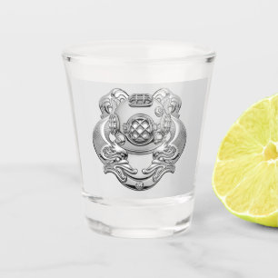 Vaso De Chupito Vidrio de tiro del buzo de primera clase de la mar