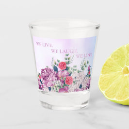 Vaso De Chupito Vidrio de tiro del favor de la boda floral