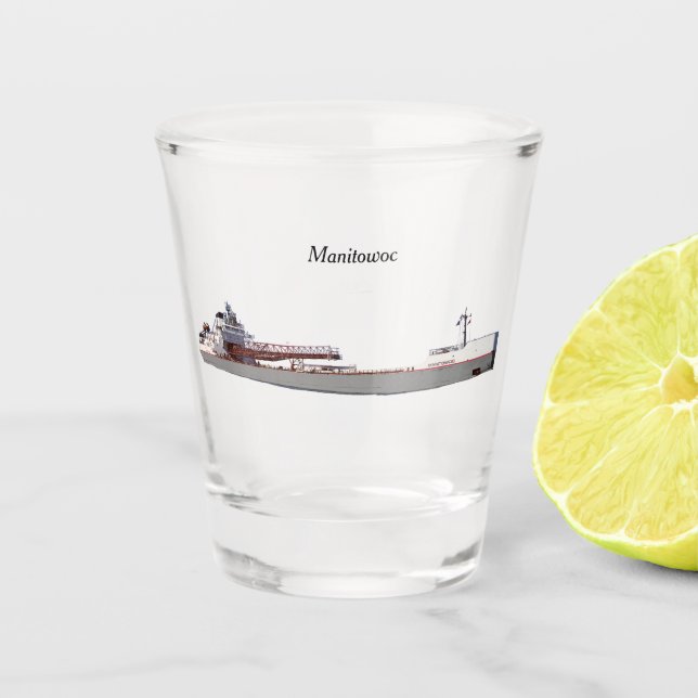 Vaso De Chupito Vidrio de tiro Manitowoc (Anverso)