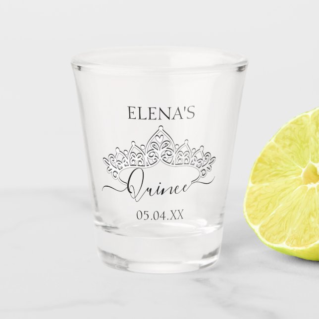 Vaso De Chupito Vidrio de vidrio de disparo Cumpleaños Favor del P (Anverso)