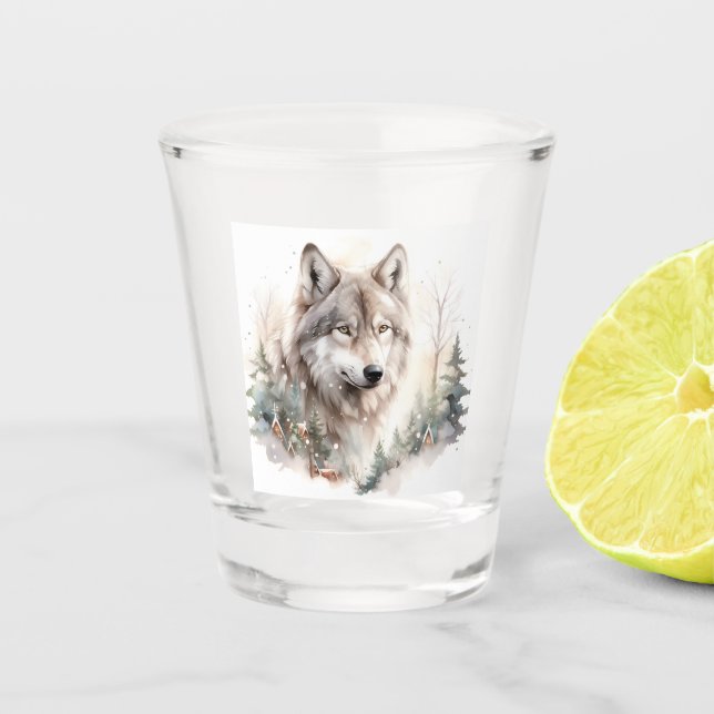 Vaso De Chupito Vidrio de Winter Wolf Shot (Anverso)