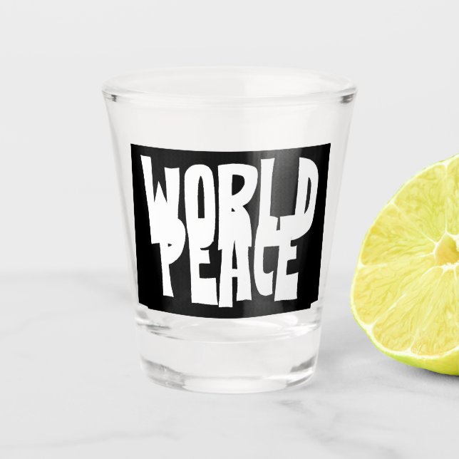 Vaso De Chupito Vidrio de World Peace (Anverso)