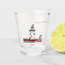 Vaso De Chupito Vidrio del faro de Harbour Beach