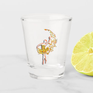 Vaso De Chupito Vidrio disparado de bailarina de ballet