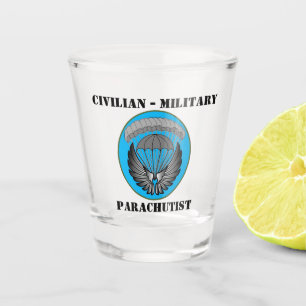 Vaso De Chupito Vidrio disparado de las alas de paracaidistas mili