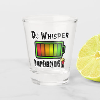 Vaso De Chupito Vidrio DJWhisper 100% Fiesta de energía caliente