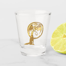 Vaso De Chupito Vidrio dorado Wolf & Dragon