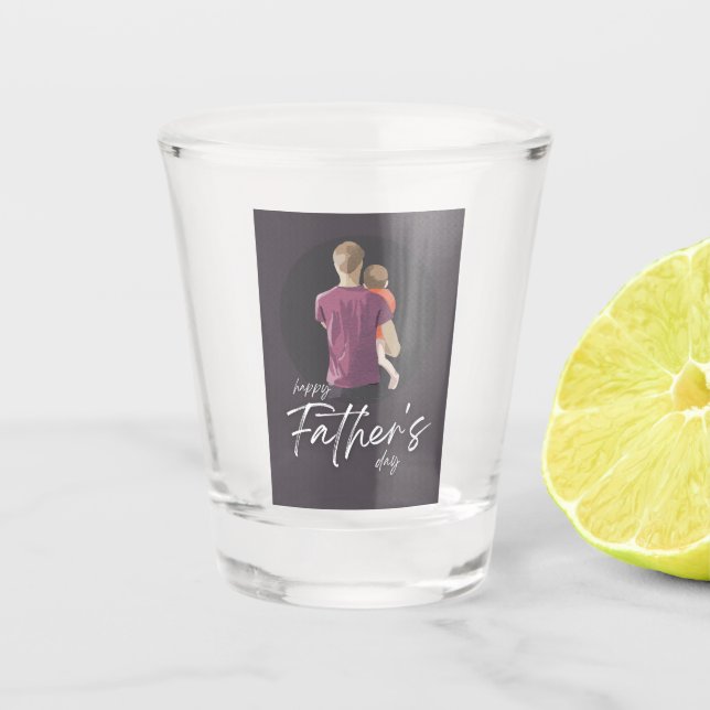 Vaso De Chupito Vidrio especial del día del padre (Anverso)