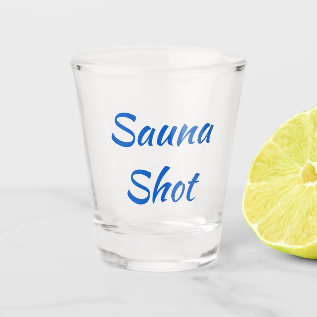 Vaso De Chupito Vidrio finlandés Shot SISU de Sauna Shot (Conjunto (Anverso)
