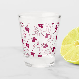Vaso De Chupito vidrio floral Shot