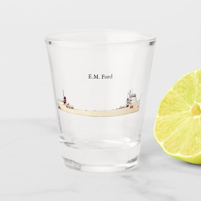 Vaso De Chupito Vidrio grabado de EM Ford (Anverso)