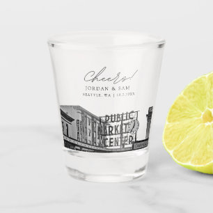 Vaso De Chupito Vidrio incendiado en Seattle Photo Wedding