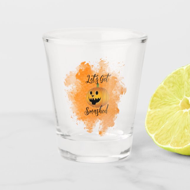 Vaso De Chupito Vidrio incendiado para la fiesta de Halloween (Anverso)