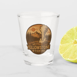 Vaso De Chupito Vidrio incendiario del Parque Nacional Yellowstone