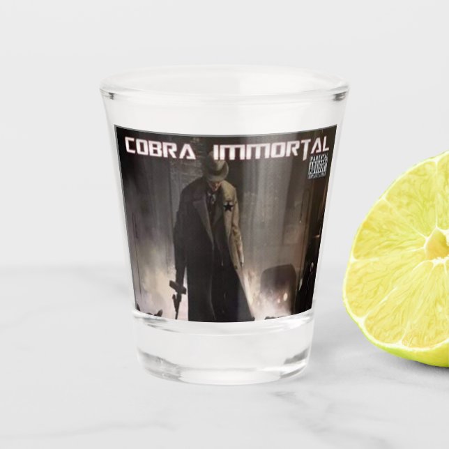 VASO DE CHUPITO VIDRIO INMORTAL DE COBRA (Anverso)