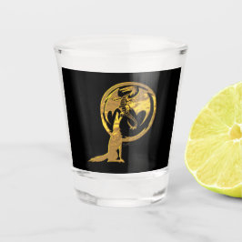 Vaso De Chupito Vidrio negro de tiro Wolf & Dragon