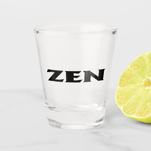 Vaso De Chupito Vidrio negro Zen (Anverso)