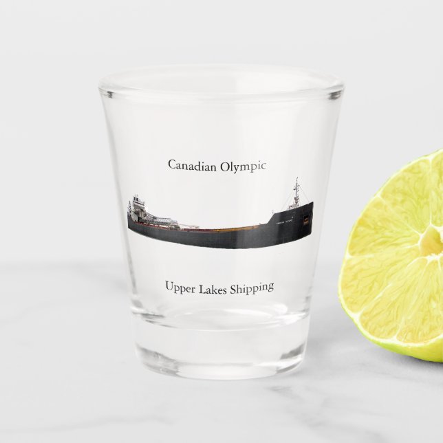 Vaso De Chupito Vidrio olímpico canadiense (Anverso)