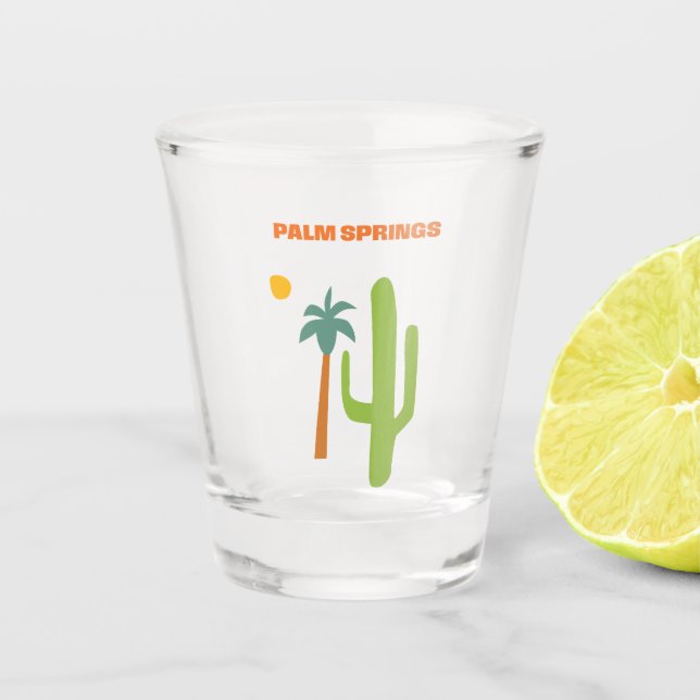 Vaso De Chupito Vidrio Palm Springs (Anverso)