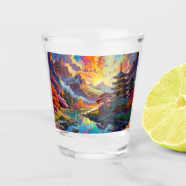 Vaso De Chupito Vidrio panorámico en pagoda y color