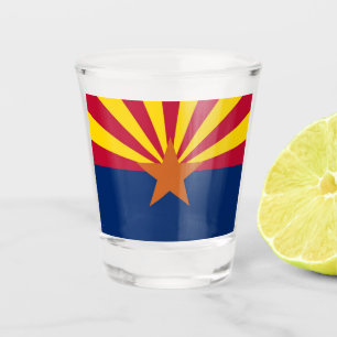 Vaso De Chupito Vidrio patriótico con bandera de Arizona, Estados