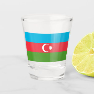 Vaso De Chupito Vidrio patriótico con bandera de Azerbaiyán