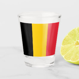 Vaso De Chupito Vidrio patriótico con bandera de Bélgica