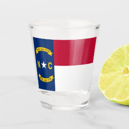 Vaso De Chupito Vidrio patriótico con bandera de Carolina del Nort