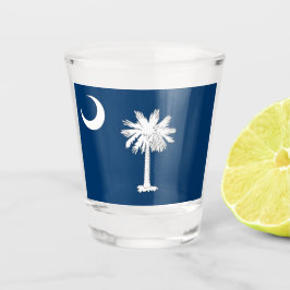Vaso De Chupito Vidrio patriótico con bandera de Carolina del Sur
