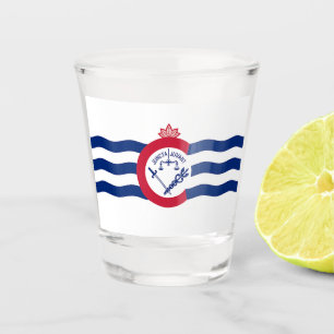 Vaso De Chupito Vidrio patriótico con bandera de Cincinnati