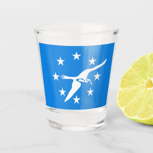 Vaso De Chupito Vidrio patriótico con bandera de Corpus Christi