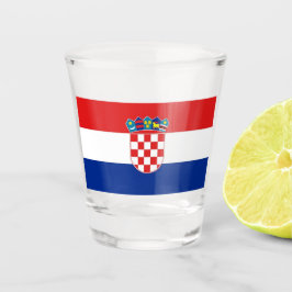 Vaso De Chupito Vidrio patriótico con bandera de Croacia