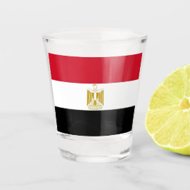 Vaso De Chupito Vidrio patriótico con bandera de Egipto