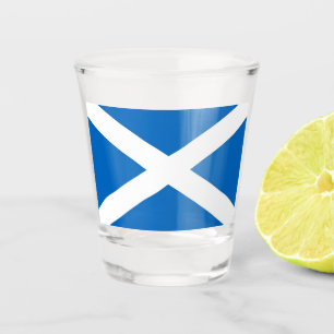 Vaso De Chupito Vidrio patriótico con bandera de Escocia