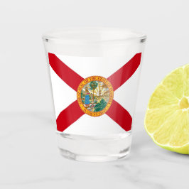 Vaso De Chupito Vidrio patriótico con bandera de Florida